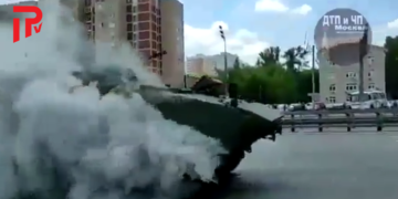 „გამარჯვების დღისადმი“ მიძღვნილ აღლუმზე რუსული ბეტეერი დაიწვა