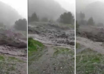 „ღმერთო, დაიფარე ჩემი ღები” – კადრები რაჭიდან, სადაც მდინარე ლათქიშორა ადიდდა