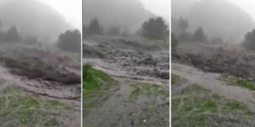 „ღმერთო, დაიფარე ჩემი ღები” – კადრები რაჭიდან, სადაც მდინარე ლათქიშორა ადიდდა