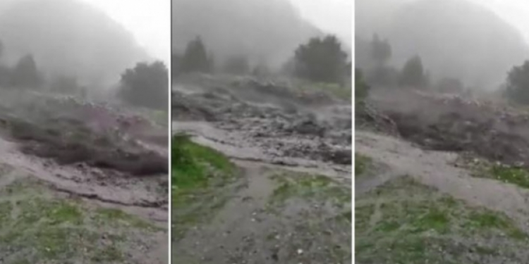 „ღმერთო, დაიფარე ჩემი ღები” – კადრები რაჭიდან, სადაც მდინარე ლათქიშორა ადიდდა