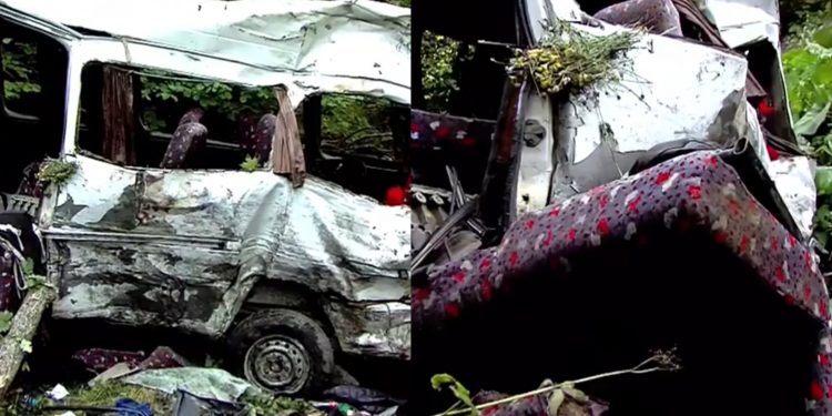 უმძიმესი კადრები შატილიდან, სადაც ავტოკატასტროფას 17 ადამიანი ემსხვერპლა