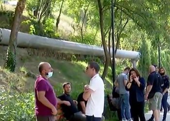 კადრები ადგილიდან სადაც მორაგბე დაჭრეს