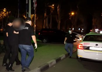 რაგბის კავშირის ვიცე-პრეზიდენტის დაკავების კადრები