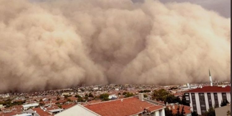 ქვიშის ქარიშხალი თურქეთის დედაქალაქში