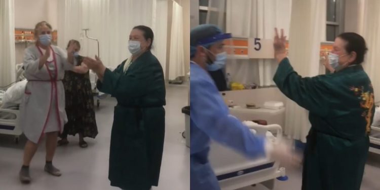 აჭარულის ცეკვა რეანიმაციაში ექიმებისა და კოვიდპაციენტების შესრულებით