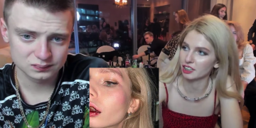 რუსმა ბლოგერმა პირდაპირი ეთერის დროს გოგონას მაგიდაზე თავი არტყმევინა