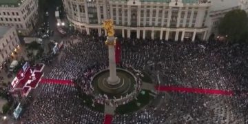 Live: თავისუფლების მოედანზე ენმ-ს აქცია დაიწყო