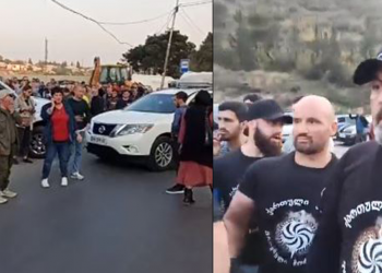 „ქართული მარშის“ წევრებმა ოპოზიციის მხარდამჭერებს გზა გადაუკეტეს