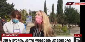 აშშ-ს ელჩის, კელი დეგნანის პირველი განცხადება არჩევნებზე