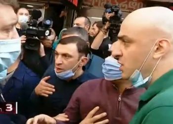 გლდანში ნიკა მელიას და სამართალდამცავს შორის დაპირისპირება მოხდა