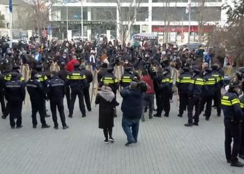 აქცია სასამართლოსთან, სადაც დავით გარეჯის საქმის განხილვა მიმდინარეობს