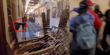 მძიმე კადრები – ვრცელდება ვიდეო, სადაც ჩანს როგორ ესვრის კაპიტოლიუმის დაცვა მომიტინგეს