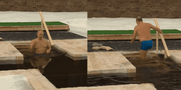 პუტინმა ნათლისღებაზე ტრადიციული განბანვის რიტუალი შეასრულა