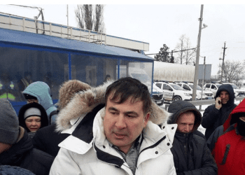 ოდესაში, მიხეილ სააკაშვილის მონაწილეობით, ცენტრალური მაგისტრალი გადაკეტეს