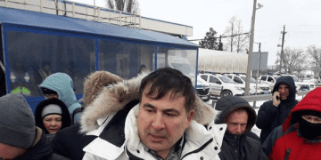 ოდესაში, მიხეილ სააკაშვილის მონაწილეობით, ცენტრალური მაგისტრალი გადაკეტეს