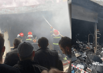 ბათუმში, ე.წ ხოფის ბაზრობაზე ხანძარია