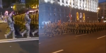 „პუტინ ხუილო“ – უკრაინის ჯარი, დამოუკიდებლობის დღისთვის მიძღვნილი აღლუმის წინ