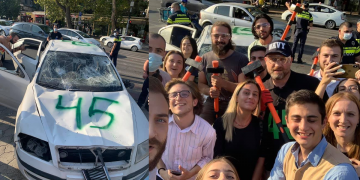 გირჩის წევრებმა სუს-თან „შკოდა“ მიიყვანეს და დალეწეს