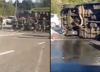 ავარია ჩაქვის გვირაბთან – ერთმანეთს 4 ავტომობილი შეეჯახა