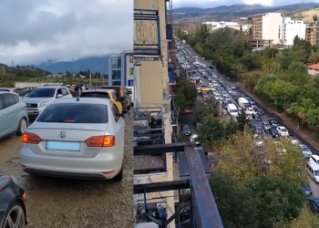 საცობები დიდ დიღომში – კადრები სოციალურ ქსელში ვრცელდება