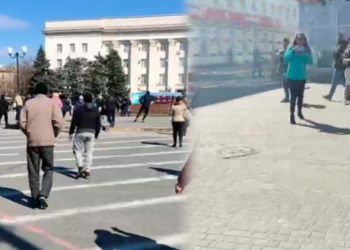 მძიმე კადრები: ხერსონში ანტისაოკუპაციო აქციაზე რუსმა ფაშისტებმა ხალხს ცეცხლი გაუხსნეს