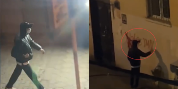 დააფიქსირეს პირი, რომელიც თბილისში გაურკვეველ სიმბოლიკებს ხატავს